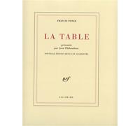 La Table - Francis Ponge - Gallimard - broché - Poésie