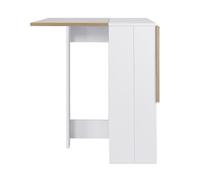 La table pliante au design et à la couleur de style hêtre peut être utilisée comme table, console, bureau temporaire dans le salon