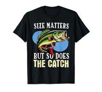 La taille compte mais aussi le poisson vintage pêcheur T-Shirt