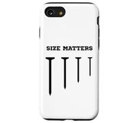 La Taille des Clous de Charpentier Compte l'humour du Travail du Bois Coque pour iPhone SE (2020) / 7/8