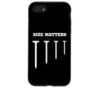 La Taille des Clous de Charpentier Compte l'humour du Travail du Bois Coque pour iPhone SE (2020) / 7/8