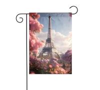 La taille précise de ce drapeau de jardin YYHWHJDE Flower Paris Tour Eiffel est de 30,5 x 45,7 cm, ce qui est un rapport d'or soigneusement conçu. Il s'adapte parfaitement à la grande majorité des