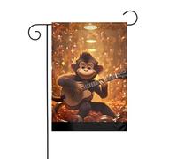 La taille précise de ce drapeau de jardin YYHWHJDE Monkey Music Picture est de 30,5 x 45,7 cm, ce qui est un rapport d'or soigneusement conçu. Il s'adapte parfaitement à la grande majorité des