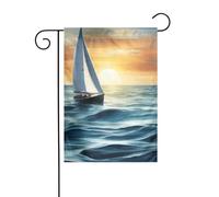 La taille précise de ce drapeau de jardin YYHWHJDE Ocean Sailboat est de 30,5 x 45,7 cm, ce qui est un rapport doré soigneusement conçu. Il s'adapte parfaitement à la grande majorité des drapeaux de