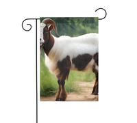 La taille précise de l'image de chèvre Boer YYHWHJDE de ce drapeau de jardin est de 30,5 x 45,7 cm, ce qui est un rapport d'or soigneusement conçu. Il s'adapte parfaitement à la grande majorité des