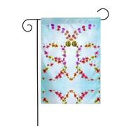 La taille précise de l'image de fleur en forme de papillon YYHWHJDE de ce drapeau de jardin est de 30,5 x 45,7 cm, ce qui est un rapport d'or soigneusement conçu. Il s'adapte parfaitement à la grande