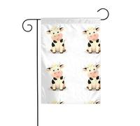 La taille précise de l'image de petite vache YYHWHJDE super mignonne de ce drapeau de jardin est de 30,5 x 45,7 cm, ce qui est un rapport d'or soigneusement conçu. Il s'adapte parfaitement à la grande