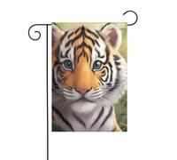 La taille précise de l'image de tigre mignon YYHWHJDE de ce drapeau de jardin est de 30,5 x 45,7 cm, ce qui est un rapport d'or soigneusement conçu. Il s'adapte parfaitement à la grande majorité des