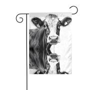 La taille précise de l'image de vache noire et blanche YYHWHJDE de ce drapeau de jardin est de 30,5 x 45,7 cm, ce qui est un rapport d'or soigneusement conçu. Il s'adapte parfaitement à la grande