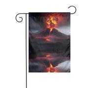 La taille précise de l'image d'éruption du volcan YYHWHJDE de ce drapeau de jardin est de 30,5 x 45,7 cm, ce qui est un rapport d'or soigneusement conçu. Il s'adapte parfaitement à la grande majorité