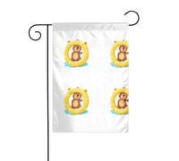 La taille précise de l'image d'ours nageant YYHWHJDE de ce drapeau de jardin est de 30,5 x 45,7 cm, ce qui est un rapport d'or soigneusement conçu. Il s'adapte parfaitement à la grande majorité des