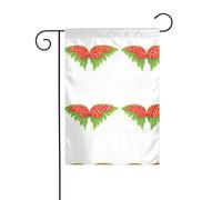La taille précise de l'image YYHWHJDE Fraise ailes de papillon de ce drapeau de jardin est de 30,5 x 45,7 cm, ce qui est un rapport d'or soigneusement conçu. Il s'adapte parfaitement à la grande