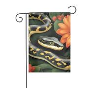 La taille précise de l'image YYHWHJDE serpent et fleur de ce drapeau de jardin est de 30,5 x 45,7 cm, ce qui est un rapport d'or soigneusement conçu. Il s'adapte parfaitement à la grande majorité des