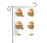 La taille précise de l'image YYHWHJDE Strawberry Burger de ce drapeau de jardin est de 30,5 x 45,7 cm, ce qui est un rapport d'or soigneusement conçu. Il s'adapte parfaitement à la grande majorité des