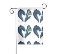 La taille précise de l'image YYHWHJDE The Love of the Waves de ce drapeau de jardin est de 30,5 x 45,7 cm, ce qui est un rapport d'or soigneusement conçu. Il s'adapte parfaitement à la grande majorité