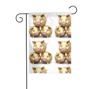 La taille précise de l'image YYHWHJDE The Three Little Pigs de ce drapeau de jardin est de 30,5 x 45,7 cm, ce qui est un rapport d'or soigneusement conçu. Il s'adapte parfaitement à la grande majorité
