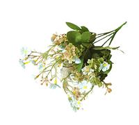 LA TALUS - Décoration de sapin de Noël - Décoration de fête de Noël - 1 bouquet de fleurs artificielles - Fleurs de cerisier artificielles - Bleu