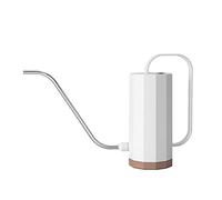 LA TALUS Pot d'arrosage de jardin 1,2 L - Long bec - Arrosoir d'intérieur moderne - Pour plantes d'intérieur et bonsaï - Pour le jardin, les plantes, le nettoyage - Blanc ivoire