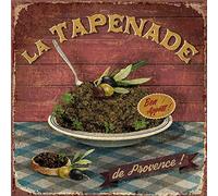 La Tapenade Plaque en Métal Vintage Pancarte,Plaque Métallique de Fruit Décoration Murale Signe,Cadeau pour la Cuisine Maison Restaurant-30,5 x 30,5 cm