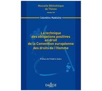 La Technique Des Obligations Positives En Droit De La Convention Européenne Des Droits De L'homme