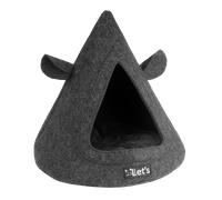 La tente de lit pour chat Let's sleep Pet Cave TeePee - Couleur: Anthracite