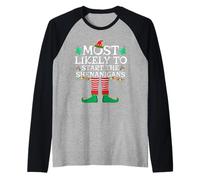 La Tenue de Noël Shenanigans Elf est la Plus susceptible de Commencer Manche Raglan