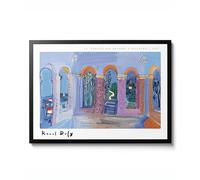 La Terrasse aux Arcades à Vallauris par Raoul Dufy, 1927, Paysage Fauvisme, Aquarelle Peinture Murale, Décor de Terrasse de Village Français, Archivage Matte, A1 (Impression uniquement) - 84,1 x 59,4