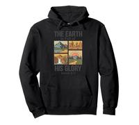 La Terre est Pleine de sa Gloire - Ésaïe 6:3 Retro Nature Sweat à Capuche