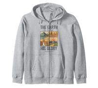 La Terre est Pleine de sa Gloire - Ésaïe 6:3 Retro Nature Sweat à Capuche