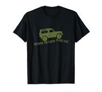 La Terre n'est Pas Plate Rover 4x4 Across Land Off Road Retro T-Shirt
