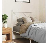 La tête de lit en métal blanc de 75 cm en acier classique en tube rond offre un soutien dorsal solide pour lire et regarder la télévision.