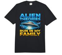 La théorie Extraterrestre UFO UAP est diffusée dans ma Famille : vérité et Faits sur Le Complot Comfort Colors Adult Heavyweight T-Shirt