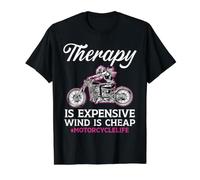La thérapie est Un Vent coûteux pour Une Vie de Moto Bon marché T-Shirt Graphique avec Valeur
