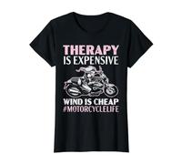La thérapie est Un Vent coûteux pour Une Vie de Moto Bon marché T-Shirt Graphique avec Valeur