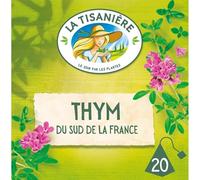LA TISANIERE - Infusion Aromatique au Thym du Sud de la France, Saveur Intense et Naturelle (Boîte 22g) - lot de 4 - Vendu par Lot