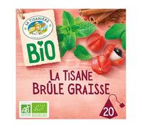 LA TISANIÈRE - Infusion Brûle Graisse Bio, Boîte de 20 Sachets - Lot De 4