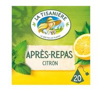 LA TISANIERE - Infusion Citron Après-Repas, boîte de 20 sachets pour un moment de détente après le repas - Lot de 3
