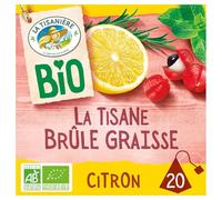 LA TISANIERE - Infusion Citronnelle Romarin Guarana Bio - Boite de 20 Sachets - 30g - Le Lot De 4