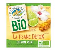 LA TISANIERE - Infusion Détox Citron Vert Bio, Saveur Fraîche et Tonique (20 sachets) - Lot de 3 - vendu par Lot