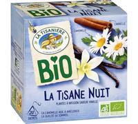 LA TISANIERE - Infusion Nuit Bio Apaisante, Saveur Douce et Relaxante (20 Sachets) - Lot de 4 - vendu par Lot