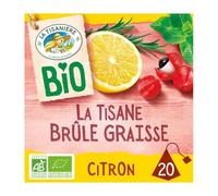 LA TISANIERE - Tisane Brûle Graisse Citron Bio, Délicieuse Infusion Naturelle 30G - Lot De 4
