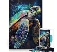 La Tortue Patiente Puzzle de 1000 pièces pour Adolescents Jeu de réflexion Activité à la Maison Découpe de qualité supérieure pour Les vœux du Père Noël 50x75cm