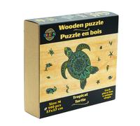 La tortue tropicale puzzle bois, b c