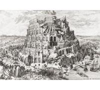 La tour de Babel, d'après une gravure d'Anton Joseph von Prenner d'après une œuvre de Pieter Bruegel l'Ancien. Poster imprimé de Ken Welsh (45,7 x 30,5 cm)