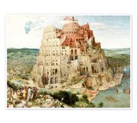 La Tour de Babel Poster de Pieter Brueghel d.Ä. 130 x 100 cm Tableaux Décoration murale