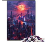 La Tour de la Perle de l'Orient à Shanghai Puzzle 1000 pièces pour Adultes Puzzle en Carton pour Les Anniversaires, Les Vacances, idéal pour Noël Taille 38x26cm