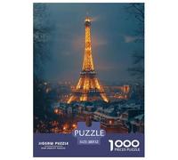 La Tour Eiffel à Paris Puzzles 1000 Pieces Cadeau Unique Intéressant Jeu Éduchatif Défi Jouet À De Qualité Supérieure Peinture Art pour Adultes Enfants 52x38cm/1000pcs