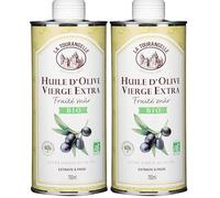 La Tourangelle - Huile d'olive vierge extra Bio - Fruité mûr - Extraite à froid - Riche en polyphénols & Omega 3 - Huile de qualité supérieure - 750ml (Lot de 2)
