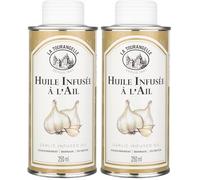 La Tourangelle - Huile infusée à l'ail - Véritable infusion naturelle - Goût naturel et authentique - Sans arômes ajoutés - 250ml (Lot de 2)