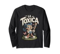 La Toxica Style rétro Cartoon Amusant Baseball Latino Manche Longue